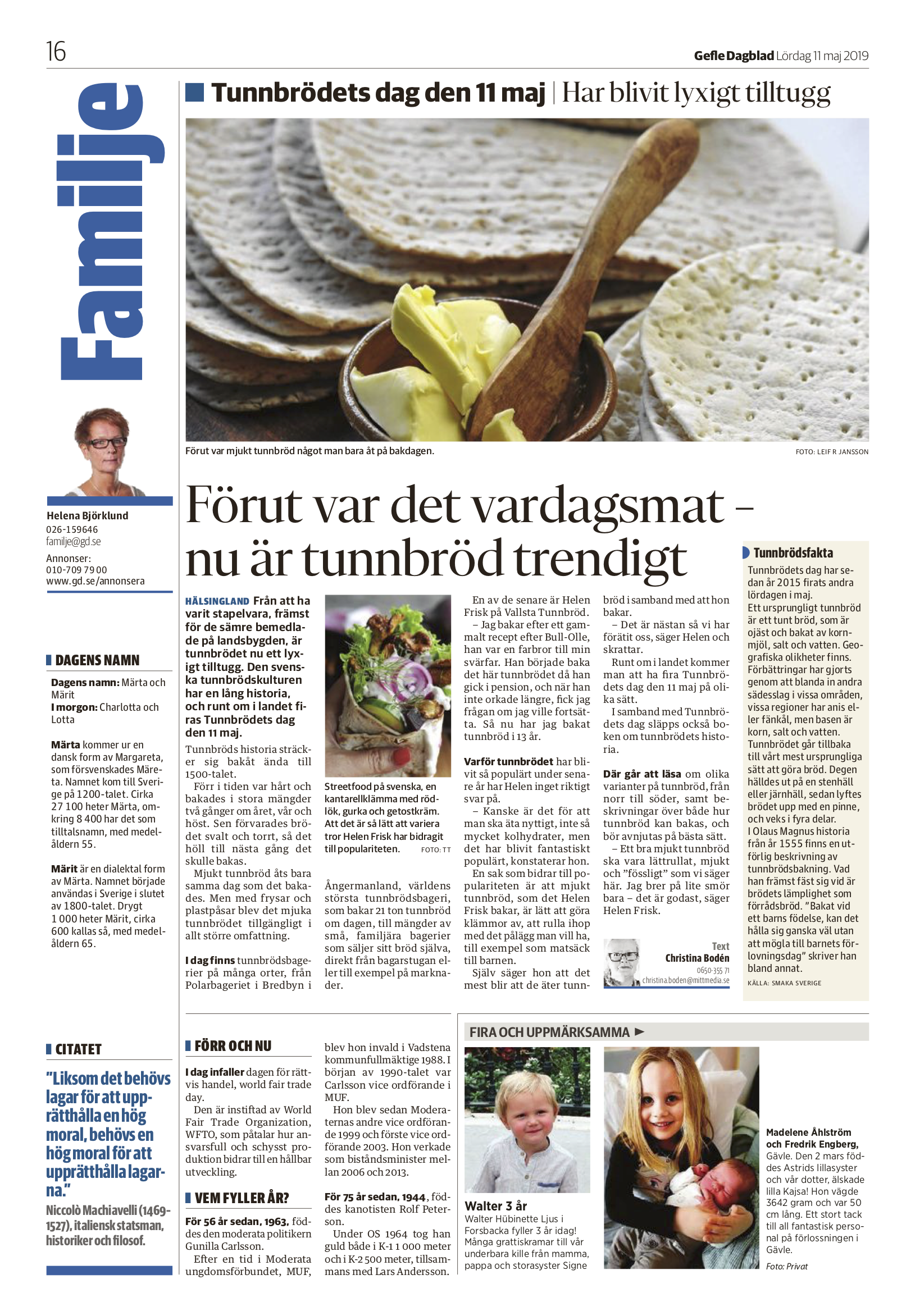 Gefle Dagblad m.fl 2019-05-11
